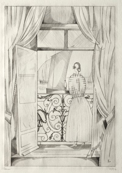 Der Balkon über dem Meer von Jean-Emile Laboureur