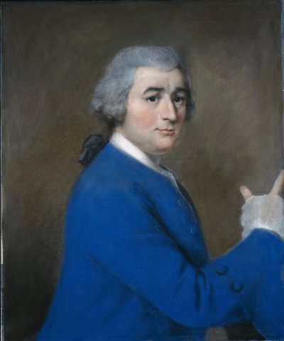 David Garrick, w wysokim płaszczu (pastel na papierze) autorstwa Jean Étienne Liotard