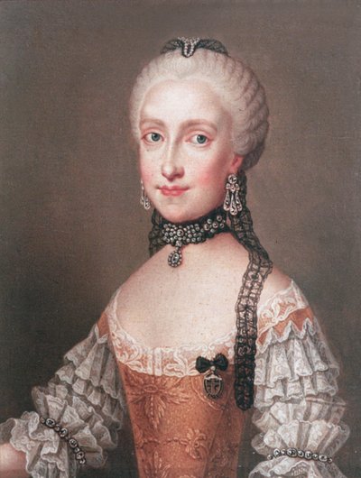 Infantka Maria Ludovica, córka Karola III Hiszpanii i żona Leopolda II (1747-92) cesarz rzymski i wielki książę Toskanii autorstwa Jean Étienne Liotard