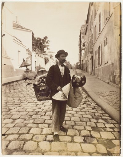 Marchand abat-jours autorstwa Jean Eugène Auguste Atget