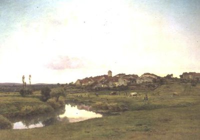 Saone w Lironcourt, Vosges autorstwa Jean F. Monchablon
