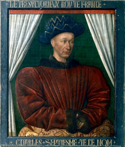 Karol VII z Francji, XV wiek autorstwa Jean Fouquet