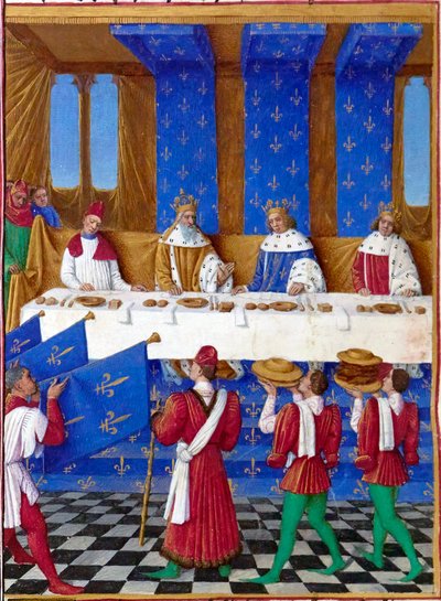 Francuski: Bankiet Karola V Mędrca autorstwa Jean Fouquet