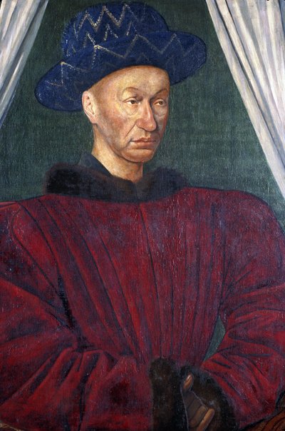 Portret Karola VII (malarstwo) autorstwa Jean Fouquet