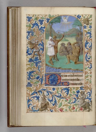 Godzinki Zwiastowania Pasterzom, 1450-1499 autorstwa Jean Fouquet