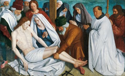 Pieta Jeana Fouqueta (ok. 1415 - ok. 1481), tempera na drewnie autorstwa Jean Fouquet