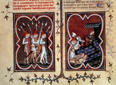 Marechaux Robert de Clermont i Jean de Conflans zostali zamordowani przez Etienne