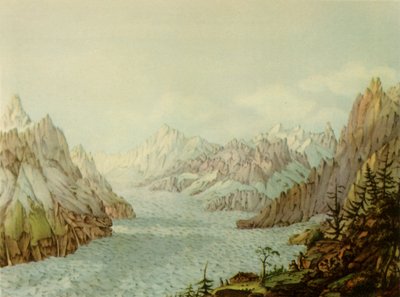 „Mer de Glace lub Glacier des Bois”, 1787, 1946. autorstwa Jean Francois Albanis de Beaumont