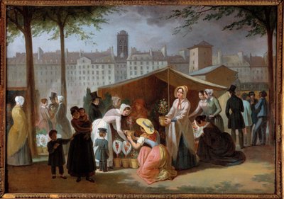Spacer po kwiatach. Obraz Jean Francois Demay (1798 - 1850) autorstwa Jean Francois Demay
