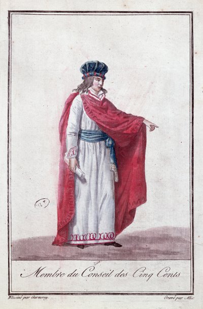 Członek Rady Pięciuset w okresie Dyrektoriatu, 1795-99 autorstwa Jean Francois Garneray