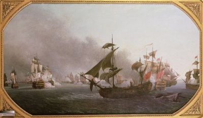 Bitwa morska u wybrzeży wyspy Grenada, 6 lipca 1779, 1788 autorstwa Jean Francois Hue