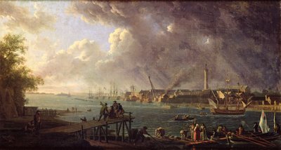 Widok na port Lorient autorstwa Jean Francois Hue