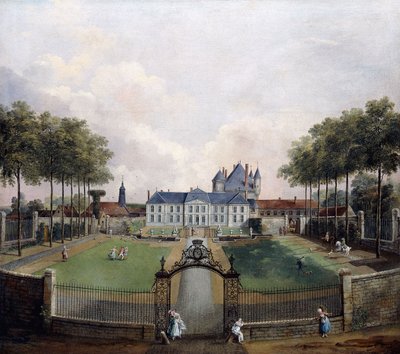 Widoki na Chateau de Mousseaux i jego Ogrody, autorstwa Jean Francois Hue
