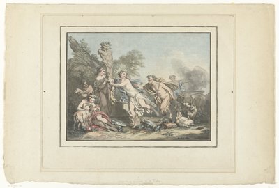 Herderinnen w saters Systematyczne uwielbienie autorstwa Jean Francois Janinet