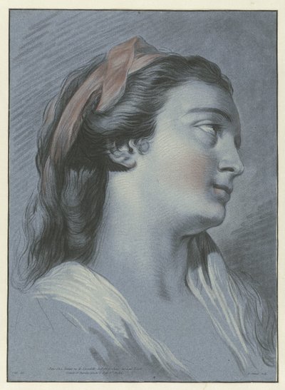 Głowa młodej kobiety Tete de femme autorstwa Jean Francois Janinet