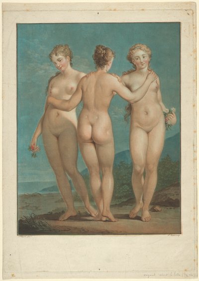 Trzy Łaski autorstwa Jean Francois Janinet