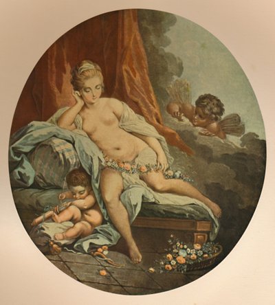 Venus en Reflection, Wenus w myśli, c1785, 1913 autorstwa Jean Francois Janinet