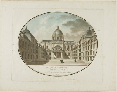 Widok na Sorbonę autorstwa Jean Francois Janinet