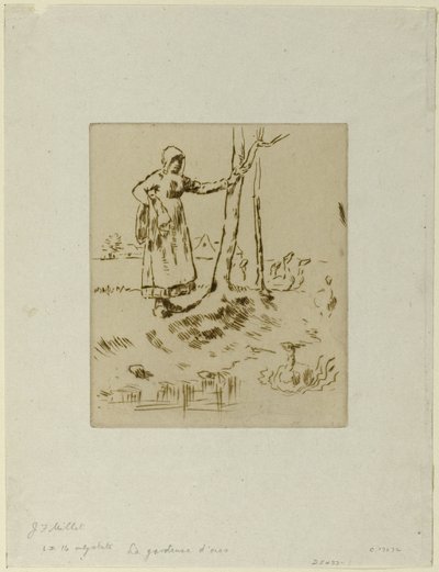 Dziewczyna pilnująca gęsi autorstwa Jean Francois Millet