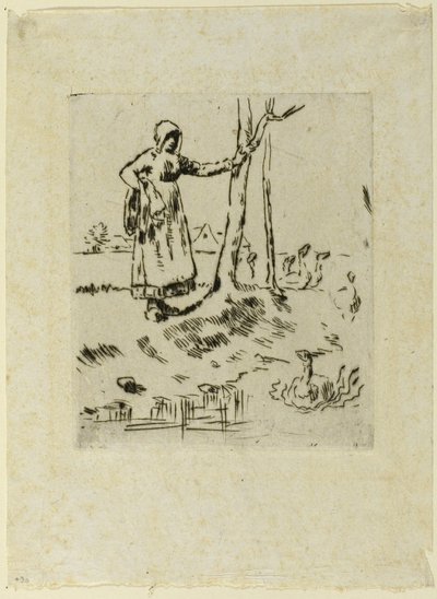 Dziewczyna opiekująca się gęsiami autorstwa Jean Francois Millet