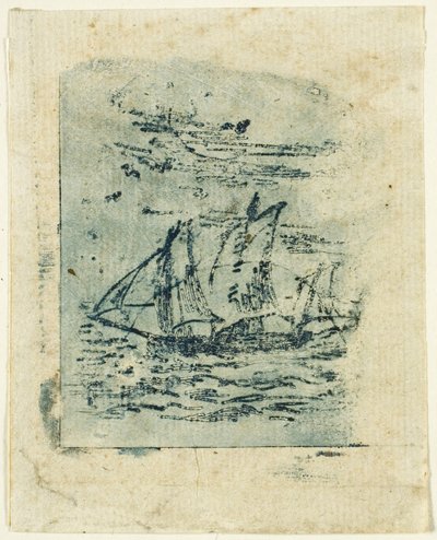 Statek pod żaglami autorstwa Jean Francois Millet