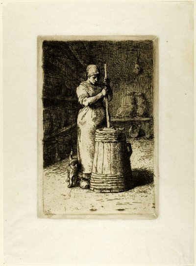 Kobieta ubijająca się autorstwa Jean Francois Millet