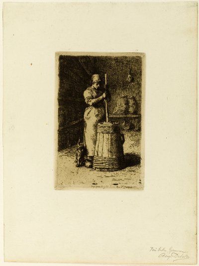Kobieta ubijająca się autorstwa Jean Francois Millet