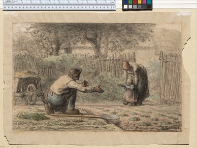 Pierwsze kroki, ok. 1858-66 autorstwa Jean Francois Millet