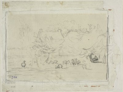 Gęsi w zagrodzie autorstwa Jean Francois Millet