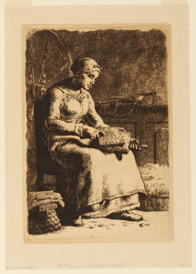La Cardeuse (Gracz wełniany) autorstwa Jean Francois Millet