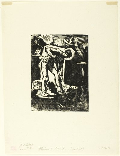 Chłop kopanie autorstwa Jean Francois Millet