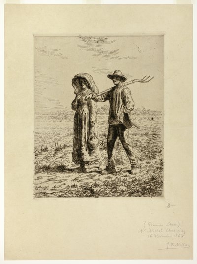 Chłopi idą do pracy autorstwa Jean Francois Millet