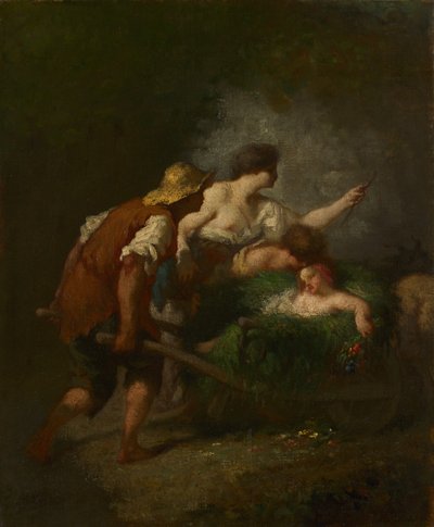 Powrót z pól, ok. 1846-1847 autorstwa Jean Francois Millet