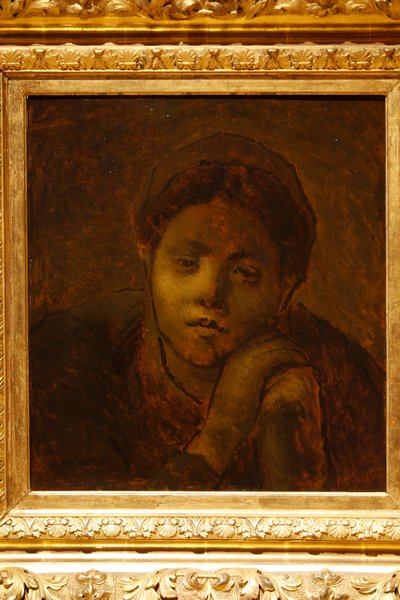 Pasterz odpoczywający na swoim kiju, 1872 autorstwa Jean Francois Millet