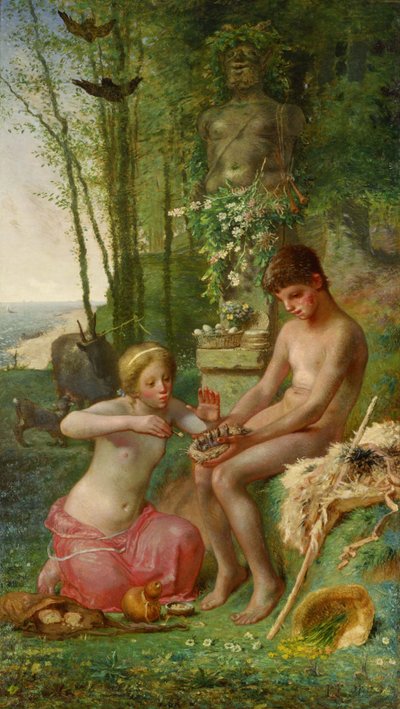 Wiosna Daphnis i Chloë, 1865 autorstwa Jean Francois Millet