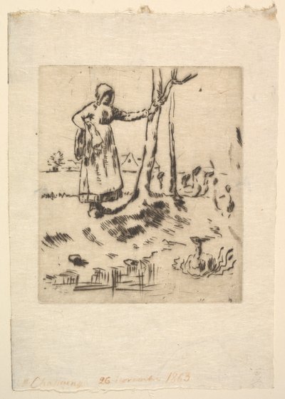 Gęsiareczka, 1830-75. autorstwa Jean Francois Millet