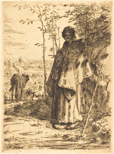 Wielka Pasterka (La grande bergere) autorstwa Jean Francois Millet
