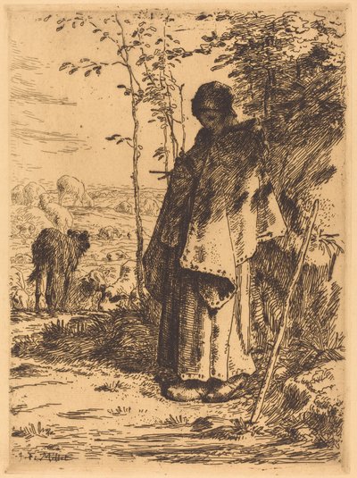 Wielka Pasterka (La grande bergere) autorstwa Jean Francois Millet