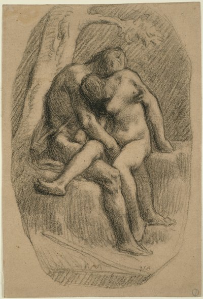 Kochankowie autorstwa Jean Francois Millet