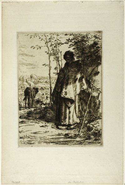 Pasterka na drutach autorstwa Jean Francois Millet