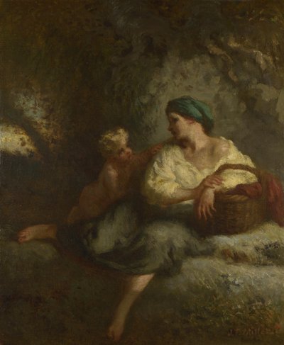 Szept, c. 1846 autorstwa Jean Francois Millet