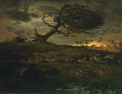 „Podmuch wiatru”, 1871-3 autorstwa Jean Francois Millet