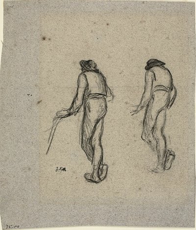 Dwa szkice chłopa widziane z tyłu autorstwa Jean Francois Millet