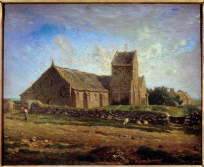 Widok kościoła w Greville Obraz Jeana Francois Milleta (1814-1875) 1871 Nd. 0,6x0,73 m Paryż, musee d