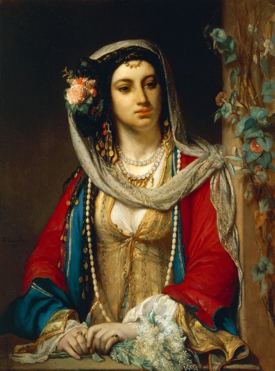 Żydówka z Kairu (olej na płótnie) autorstwa Jean Francois Portaels