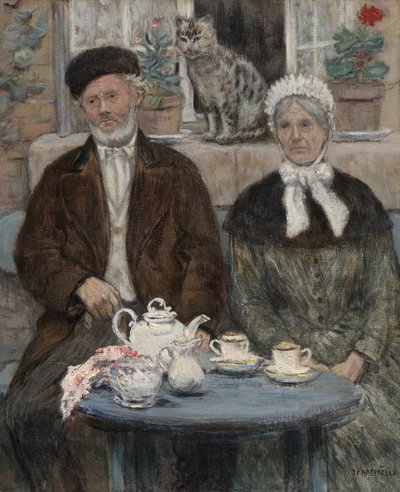 Podwieczorek, ok. godz. 1880. autorstwa Jean Francois Raffaelli