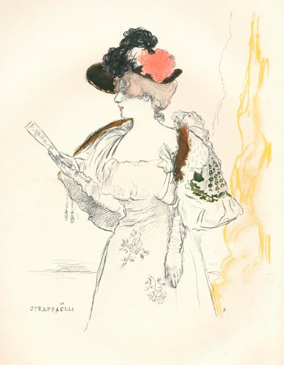 Ze szkicu ołówkiem i akwarelą, 1901 autorstwa Jean Francois Raffaelli