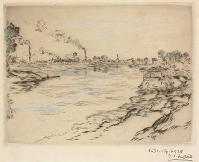 Sekwana, w Asnières, 1894. autorstwa Jean Francois Raffaelli