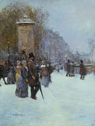 Promenada w Paryżu autorstwa Jean Francois Raffaelli