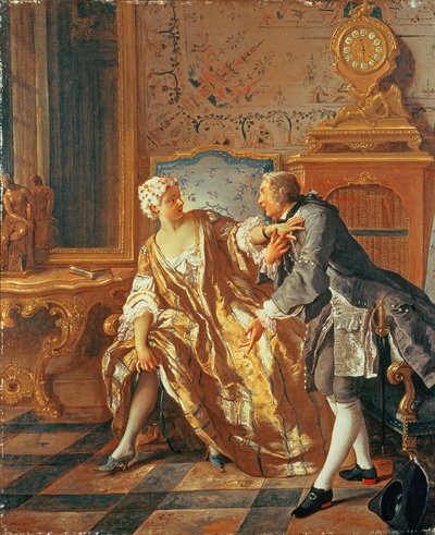 Podwiązka (olej na płótnie) autorstwa Jean François de Troy